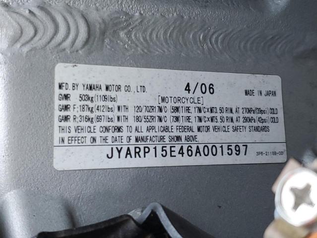2006 YAMAHA FJR1300 - JYARP15E46A001597