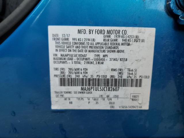 2018 FORD ECOSPORT S - MAJ6P1UL5JC182607