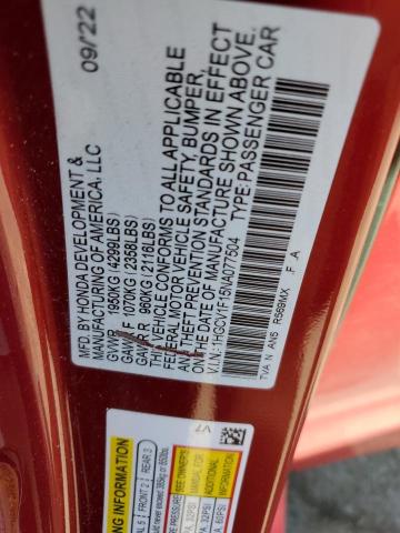 2022 HONDA ACCORD LX - 1HGCV1F15NA077504