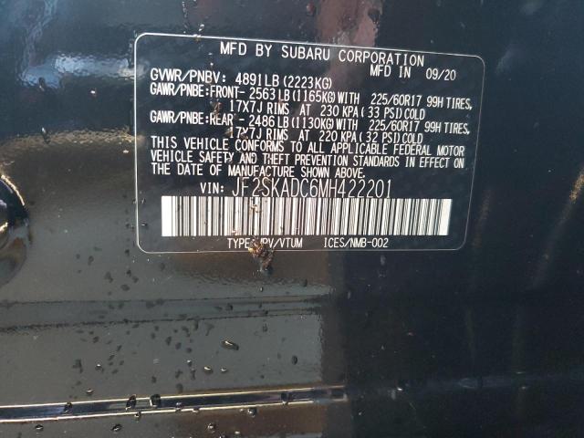 2021 SUBARU FORESTER JF2SKADC6MH422201