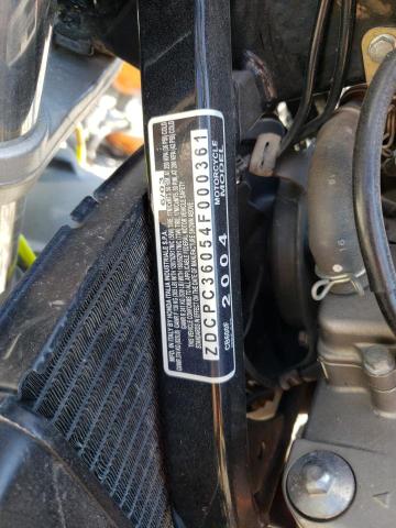 2004 HONDA CB600 F ZDCPC36054F000361