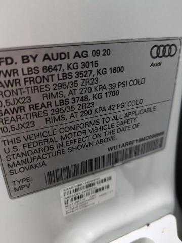 2021 AUDI RS Q8 WU1ARBF16MD008966