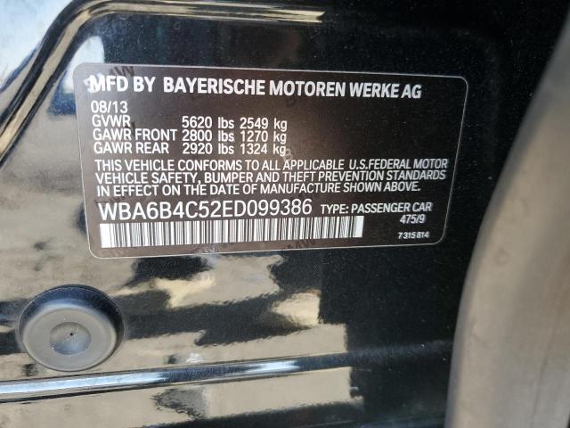 VIN WBA6B4C52ED099386 2014 BMW 6 SERIES no.12