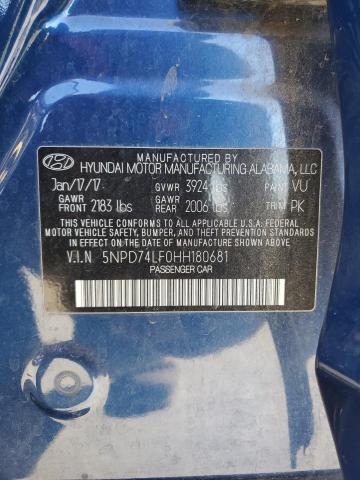 2017 HYUNDAI ELANTRA SE - 5NPD74LF0HH180681