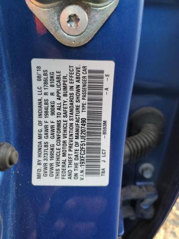 2018 HONDA CIVIC LX - 19XFC2F51JE207490
