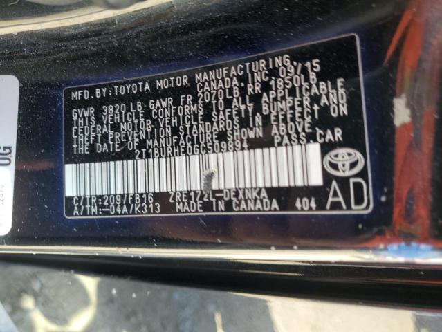2016 TOYOTA COROLLA L #2881357483