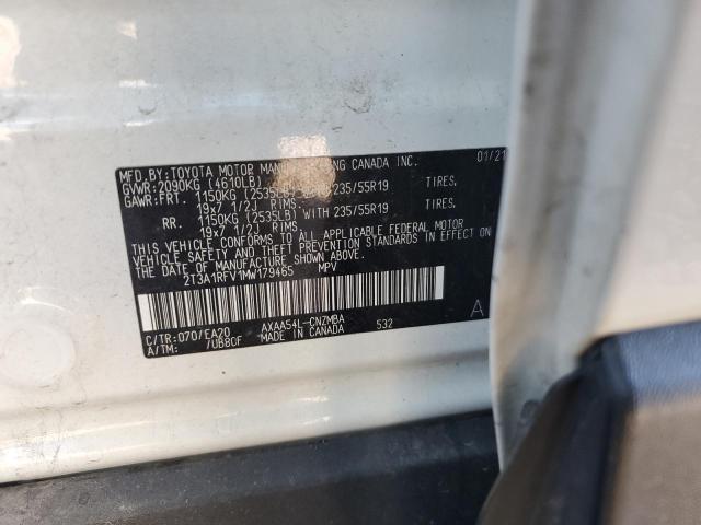 VIN 2T3A1RFV1MW179465 2021 Toyota RAV4, Xle Premium no.13