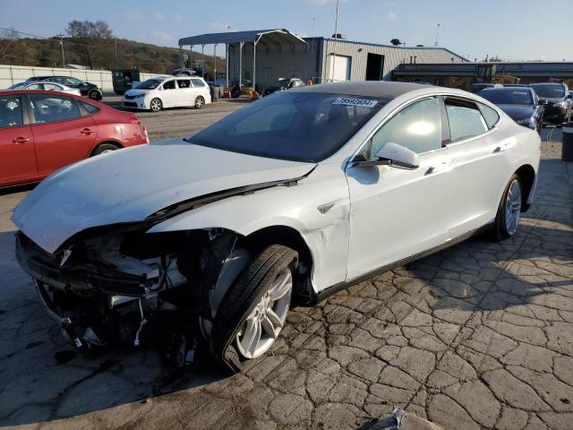 TESLA MODEL S 2014 white  electric 5YJSA1H12EFP65129 photo #1