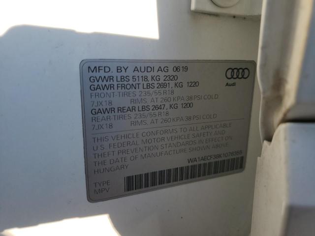 2019 AUDI Q3 PREMIUM - WA1AECF38K1076355