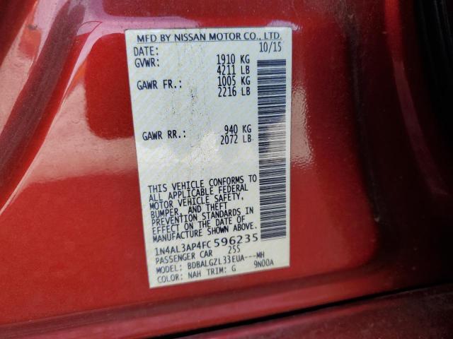 2015 NISSAN ALTIMA 2.5 - 1N4AL3AP4FC596235