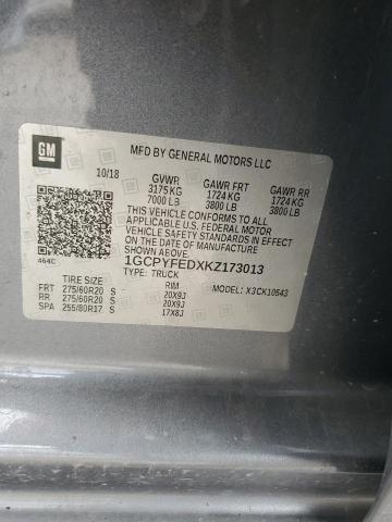 2019 CHEVROLET SILVERADO - 1GCPYFEDXKZ173013