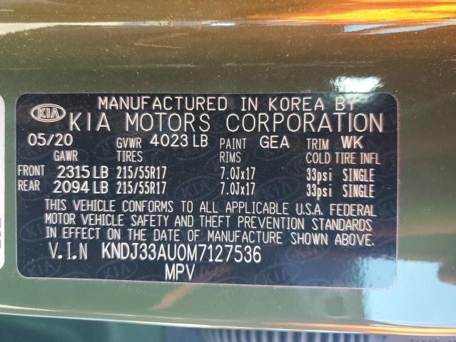 2021 KIA SOUL EX - KNDJ33AU0M7127536