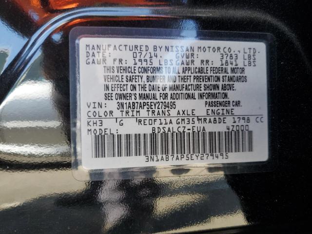 VIN 3N1AB7AP5EY279495 2014 Nissan Sentra, S no.12