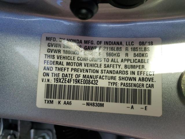2019 HONDA INSIGHT LX 19XZE4F19KE008432