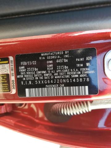 2022 KIA K5 GT LINE - 5XXG64J20NG143878