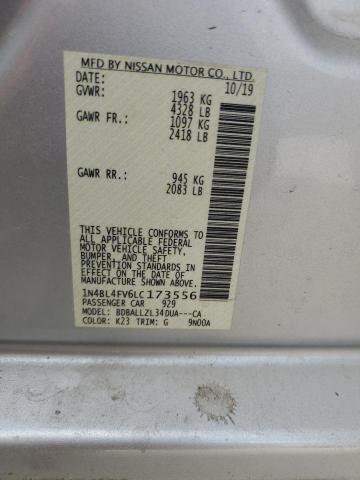 2020 NISSAN ALTIMA PLA - 1N4BL4FV6LC173556