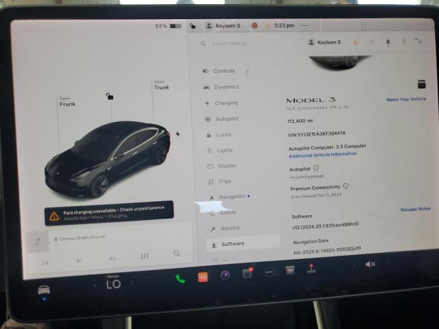 VIN 5YJ3E1EA3KF394474 2019 Tesla MODEL 3 no.9