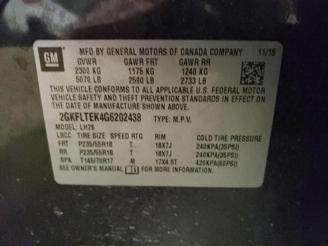 2016 GMC TERRAIN SL - 2GKFLTEK4G6202438