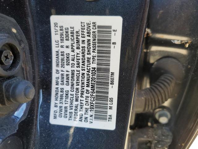 2021 HONDA CIVIC LX - 19XFC2F64ME201034