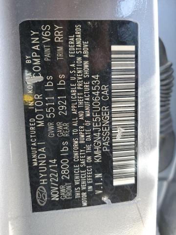 2015 HYUNDAI GENESIS 3. - KMHGN4JE5FU064534