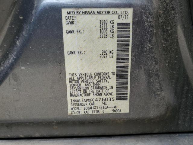 2015 NISSAN ALTIMA 2.5 1N4AL3APXFC476035