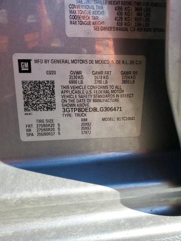 2020 GMC SIERRA C15 - 3GTP8DED8LG306471