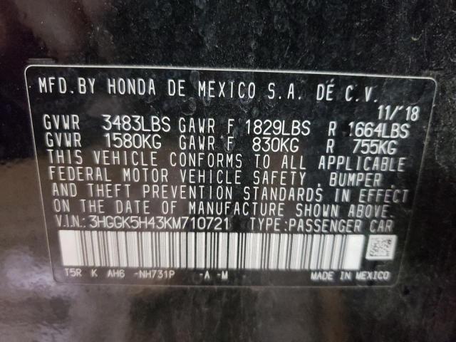 2019 HONDA FIT LX - 3HGGK5H43KM710721