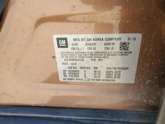 VIN KL4CJBSB0GB622420 2016 Buick Encore, Convenience no.13