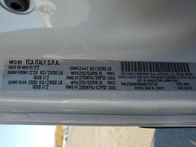 2022 RAM PROMASTER - ZFBHRFABXN6Y32240