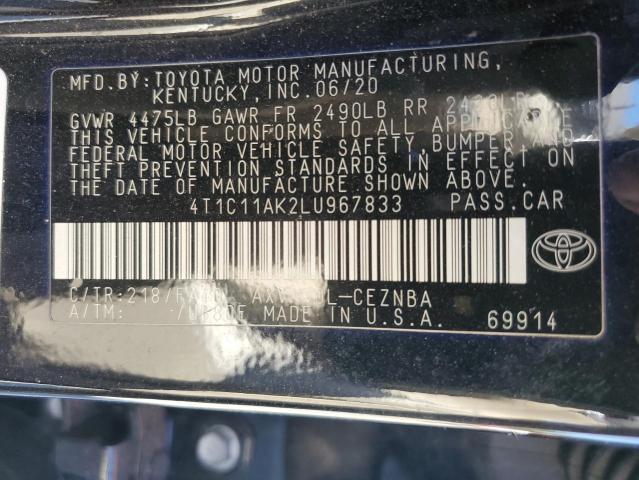 2020 TOYOTA CAMRY LE - 4T1C11AK2LU967833