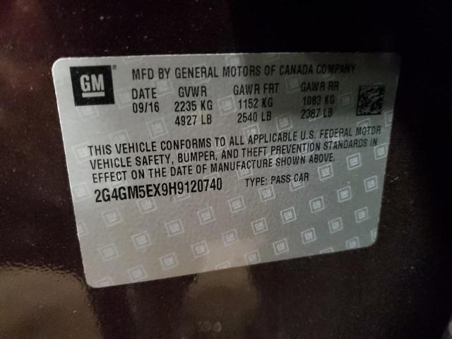 2017 BUICK REGAL 2G4GM5EX9H9120740