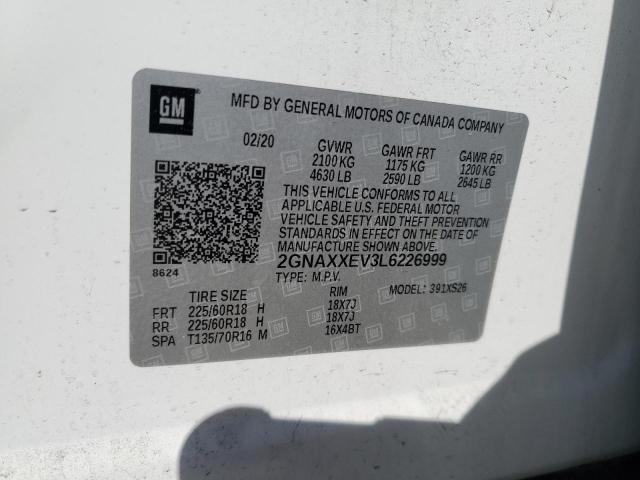 2020 CHEVROLET EQUINOX PR - 2GNAXXEV3L6226999