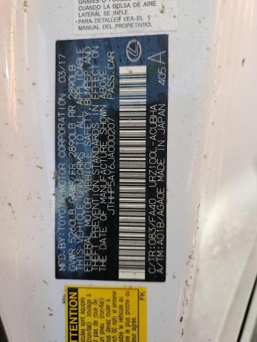 2018 LEXUS LC 500 JTHHP5AY6JA000207