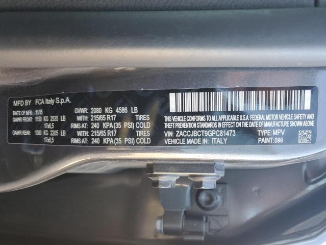 2016 JEEP RENEGADE T - ZACCJBCT9GPC81473