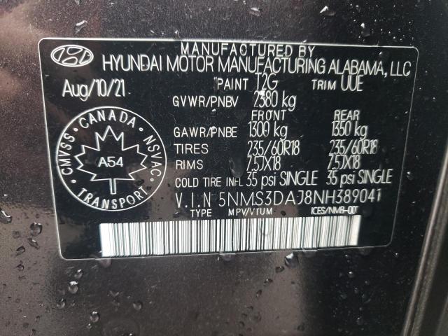 2022 HYUNDAI SANTA FE S - 5NMS3DAJ8NH389041
