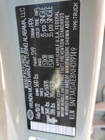 2022 HYUNDAI SANTA CRUZ - 5NTJADAE8NH019149