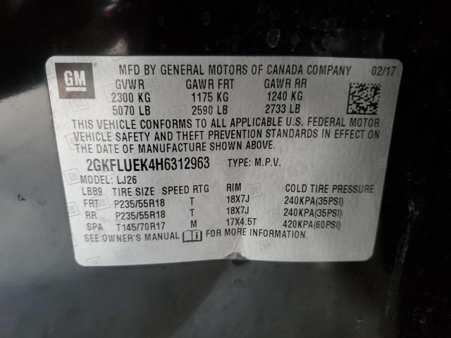 VIN 2GKFLUEK4H6312963 2017 GMC Terrain, Slt no.13