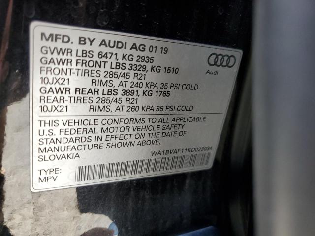 VIN WA1BVAF11KD023034 2019 AUDI Q8 no.12