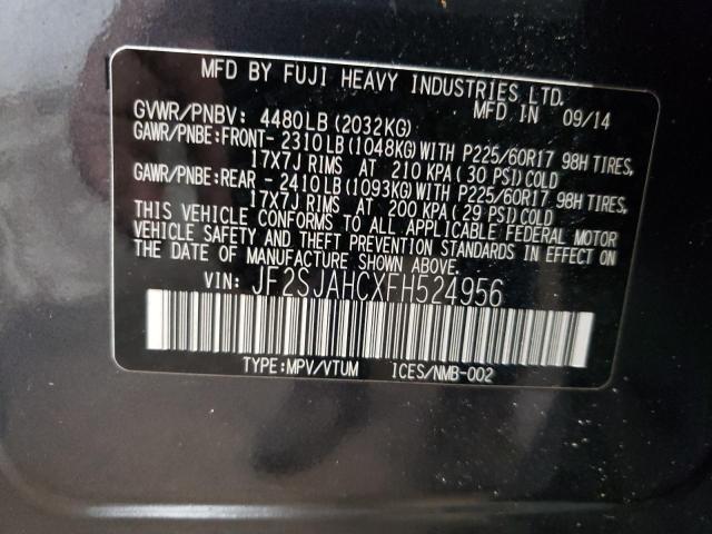 2015 SUBARU FORESTER 2 - JF2SJAHCXFH524956