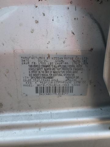 VIN 3N1CN8EV7ML848597 2021 Nissan Versa, SV no.12