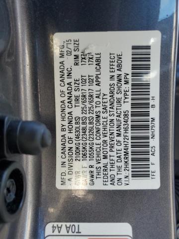 VIN 2HKRM4H72FH634085 2015 Honda CR-V, Exl no.13