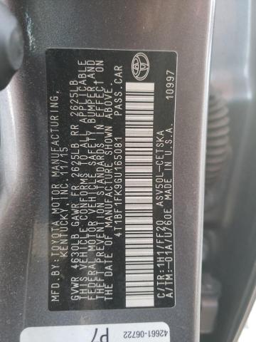2016 TOYOTA CAMRY LE - 4T1BF1FK9GU165081