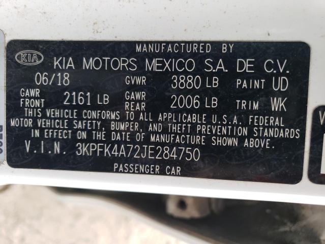 VIN 3KPFK4A72JE284750 2018 KIA Forte, LX no.12