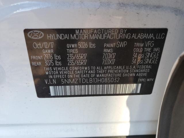 2018 HYUNDAI SANTA FE S - 5NMZTDLB1JH085032