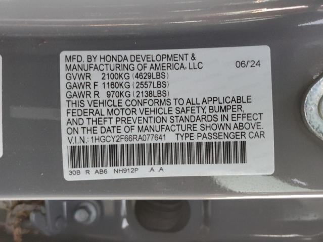 2024 HONDA ACCORD HYB - 1HGCY2F66RA077641