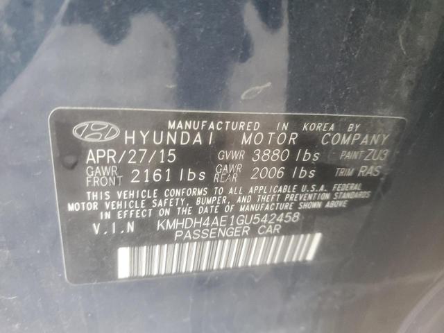 2016 HYUNDAI ELANTRA SE - KMHDH4AE1GU542458