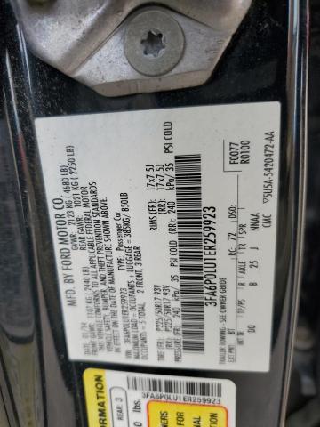 VIN 3FA6P0LU1ER259923 2014 Ford Fusion, Se Hybrid no.12