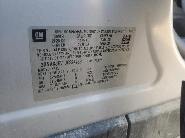 2018 CHEVROLET EQUINOX LT - 2GNAXJEV1J6224758