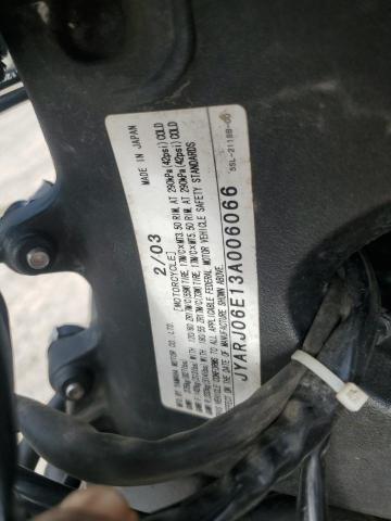 2003 YAMAHA YZFR6 L JYARJ06E13A006066