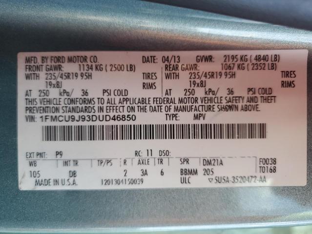 VIN 1FMCU9J93DUD46850 2013 Ford Escape, Titanium no.13